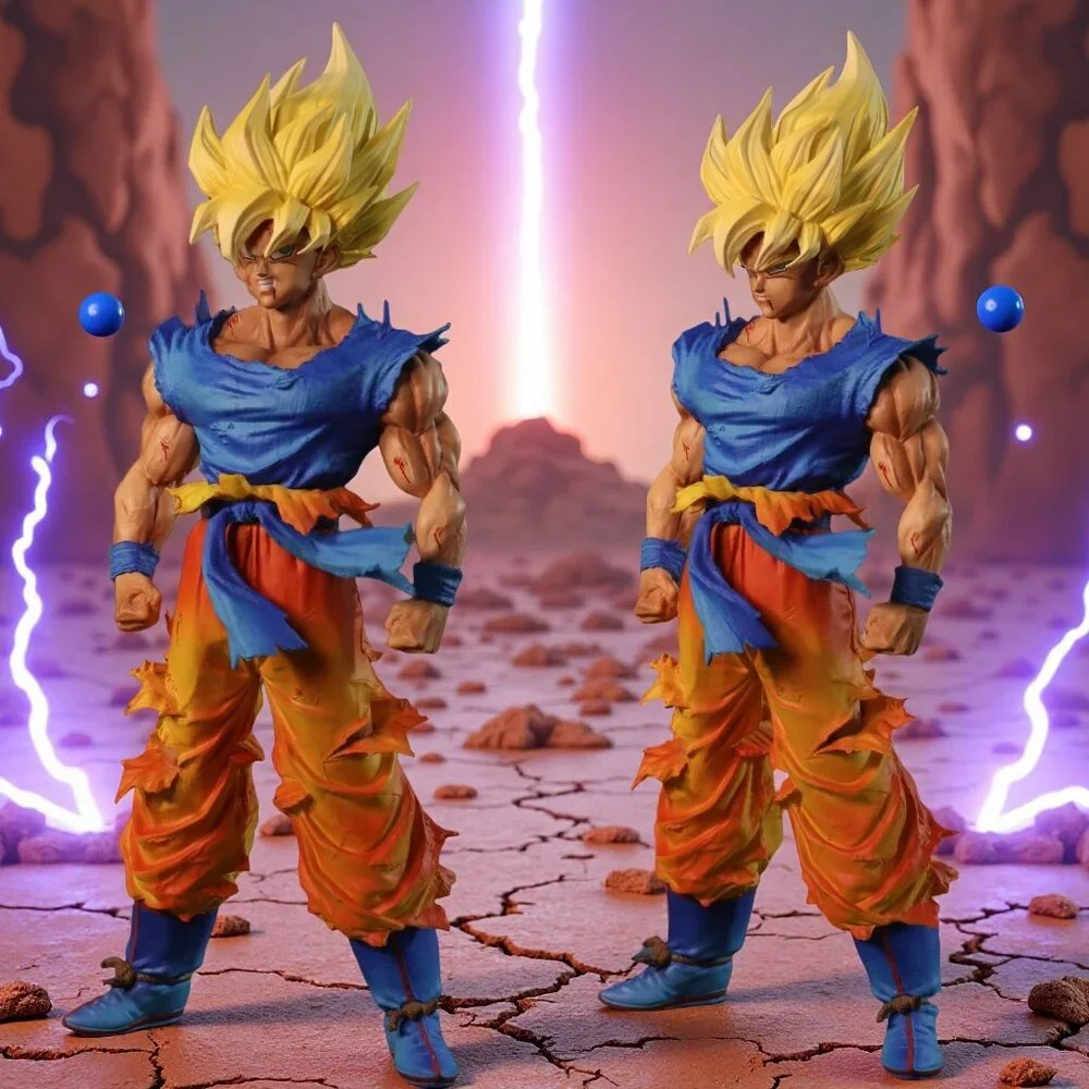 26cm Dragon Ball Z Son Goku PVC Figure Super Saiyan Anime Statue Collection - Picture 3 of 6